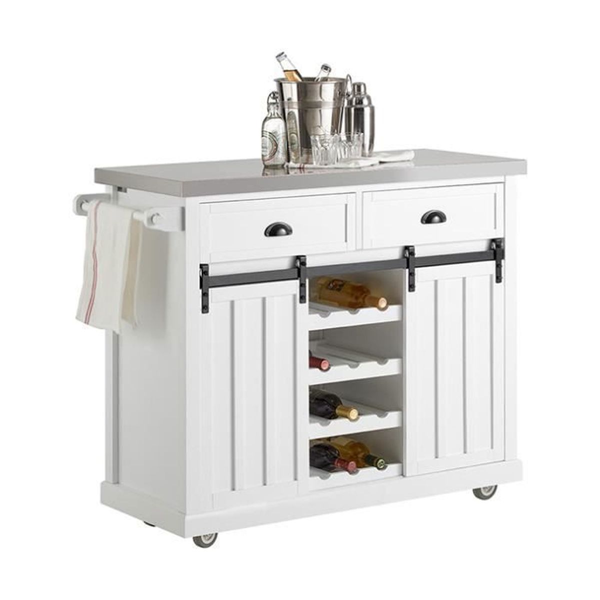 SoBuy® FKW13-W Desserte à roulettes Meuble de Cuisine de Service SoBuy® FKW13-W Desserte à roulettes Meuble de Cuisine de Service