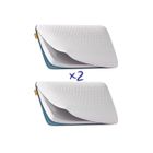 EMMA | Pack x2 Oreiller Original Premium 70x40 | Mousse Visco-Adaptative Ergonomique | Doux et Respirant | Housse Thermorégulatrice