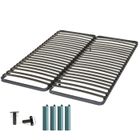 EBAC LITERIE Sommier à lattes + pieds 2x80x200 Epsilon - 40 lattes bois - Fabrication française