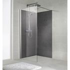 Paroi de douche fixe à l'italienne 120x190 cm, Walk In, verre transparent, profilé aspect chromé, Schulte