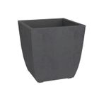 EDA Pot de fleurs Carré DIVA BASALT - 42 L - 43,5 x 43,5 x H.44,2 cm - Bac intérieur amovible - Gris anthracite
