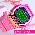 JARBO Montre Enfant Sport Étudiant multifonctionnel montre électronique bracelet transparent montre de sport femmes, Cadeau pour enfants
