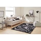 Tapis Shaggy - NAZAR - Oslo 677 - Noir - 80x150cm - Polyester