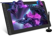 HUION Kamvas 16 2021 (Cosmo Noir) Tablette Graphique avec écran, écran à Stylet 15,6 Pouces, Gamme 120% sRGB