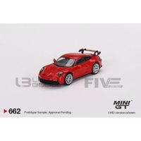 Voiture Miniature de Collection - MINI GT 1/64 - PORSCHE 911 (992) GT3 - Guards Red - MGT00662-L