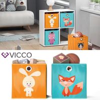 VICCO set de 2 boîtes pliantes 30x30 cm boîte pliante pour enfants boîte de rangement panier étagère 4251421933408