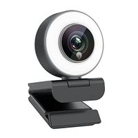 Angetube Webcam pour Le Streaming De Jeux en Streaming 1080P/Anneau Lumineux Réglable Intégré/Autofocus (AF)