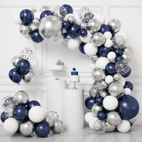 Ballon Or Bleu 120 Pcs Arche Ballons Blanc Confettis Or - Décoration Mariage, Anniversaire, Baby Shower