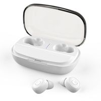 TWS Bluetooth Écouteur 5.0 - Sans Fil Casque - HiFi Stéréo - Avec 3000 mAh boîte de charge - Microphon -Blanc