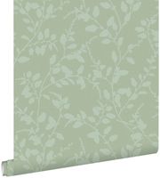 papier peint feuilles vert - 0,53 x 10,05 m - 148731