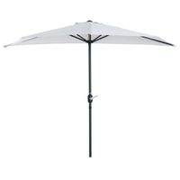 Demi parasol balcon aluminium polyester - OUTSUNNY - 269x138x236cm - Crème