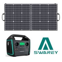 SWAREY 1000W Generateur Electrique Portable avec Panneaux Solaires Pliables 100W Générateur Solaire Autonomie extra Longue