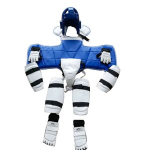 SAC DE FRAPPE Accessoires Fitness - Musculation,Kit d'entraînement Taekwondo Glvoes Karaté GlaBody Protector,Ring - 7 piece Set blue-170-180cm