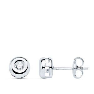 Boucles D'oreilles En Or 9 Carats Avec Diamant 0,14 Carat - Pureté I1 - Neuves