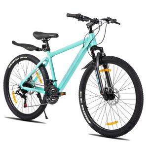 Licorne Bike Guide Vélo VTT haut de gamme pour filles, garçons, hommes et femmes Vélo avec dérailleur Shimano 21 vitesses, Enfant, Noir/rouge/gris, 20
