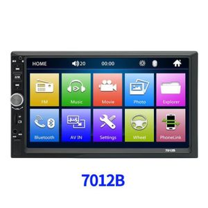 AUTORADIO 7012B - Autoradio Mp5 7 pouces, écran tactile, double Din, stéréo, USB-TF, Radio Fm, Interface'entrée Audio A