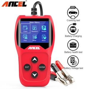 fish 12V testeur Alternateur Batterie Voiture num/érique Outil de Diagnostic des v/éhicules Moto lumi/ères LED Affichage Batterie testeur
