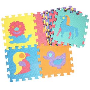TAPIS ÉVEIL - AIRE BÉBÉ Un - Tapis de Puzzle en mousse pour enfants, 10 à 