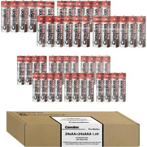 PILES Plus Lot de 24 piles alcalines AAA + 24 piles AA Micro alcalines LR03 LR6 Emballage respectueux de A146