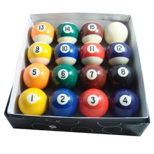 Billes de billard stri/ées et pleines 51/ mm