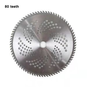 DÉBROUSSAILLEUSE  80 dents - Lame de coupe de brosse 255mm, lame de tondeuse à gazon de remplacement, lame de scie circulaire p