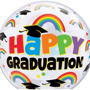 BALLE - BOULE - BALLON 24869 Ballon À Bulles Happy Graduation Caps & Arcs