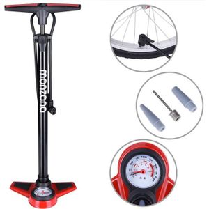 Acheter Pompe à air de vélo avec manomètre, poignée en forme de T, poignée  confortable, 160 psi, pompe manuelle pour pneu de vélo, portable, gonfleur  de pneu de vélo VTT, pompe à