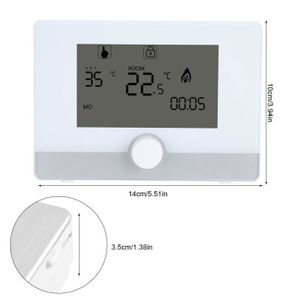 THERMOSTAT D'AMBIANCE Garosa Thermostat de chauffage de l'eau Thermostat Programmable, régulateur de température pour quincaillerie thermostat Noir Blanc