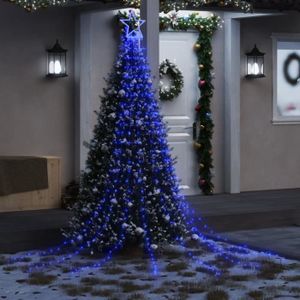 VOILE D'OMBRAGE vidaXL Guirlande de sapin de Noël 320 LED bleu 375 cm 356925