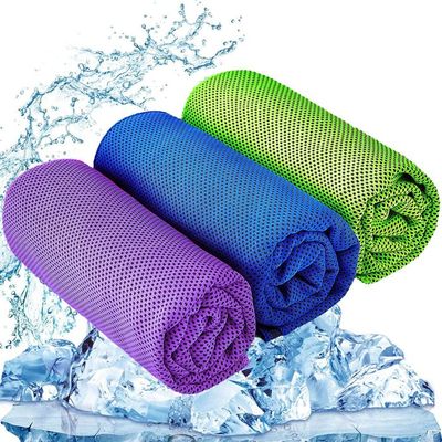 Lot 3 Serviettes Rafraîchissantes Microfibre Douce – Étuis Silicone – Séchage Rapide 30x90 Cm