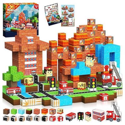 Crifeton Construction Magnetique Enfant 100 Pièces 2CM Magnetic Blocks 3+ Jeux Aimants, Bloc De Cube Magnétique De Pour Garçon Et Fille, Jouet Créatif Montessori Enfants 3 4 5 6 7 8 9 10 11 12 Ans Jeu