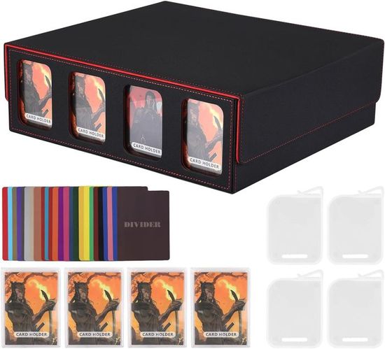 Jaffzora Boîte De Jeu De Cartes Pour MTG Commander, Boîte à Cartes TCG, Boîte De Rangement