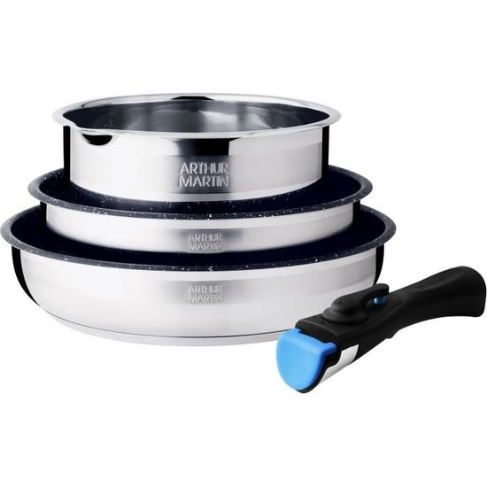 arthur-martin AM2493 batterie de cuisine acier inoxydable arthur-martin AM2493 batterie de cuisine acier inoxydable