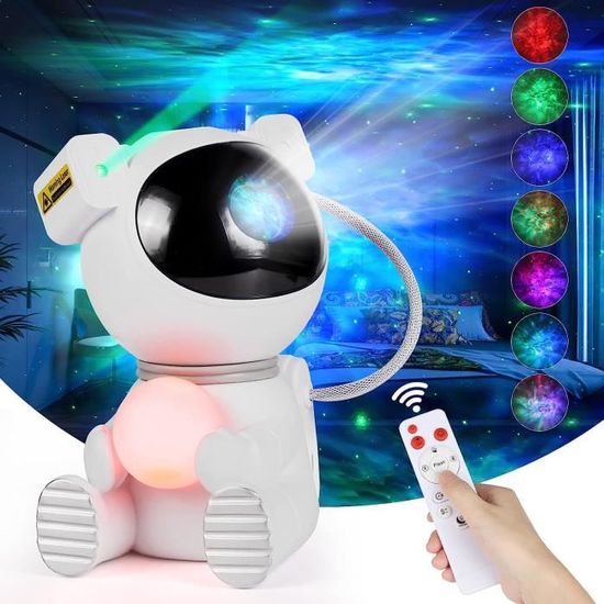 Projecteur Étoiles Astronaute Galaxy - Nébuleuse Et Voie Lactée - Télécommande Et Minuterie - Ambiance Nuit Étoilée - Cadeau Enfant Et Adulte
