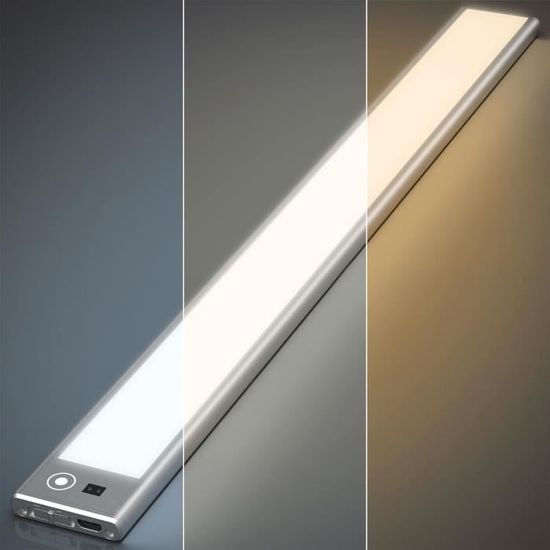 bravzurg Lumiere Detecteur de Mouvement Interieur, 4000mAh Lampe Murale Sans Fil Rechargeable