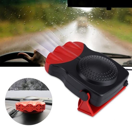 Chauffage Voiture 12V 120W - 2 En 1 Chauffage/ventilateur - Pivotant 360° - Dégivrage Antibuée - Pour Voiture, Camion, Camping-car