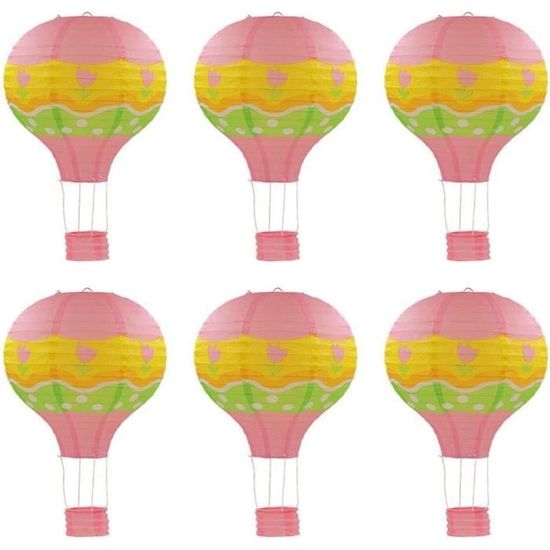 YUDU Mignon - Grande Lanterne Papier Montgolfière 40 Cm - Déco Suspendue Pour Ambiance Lumineuse