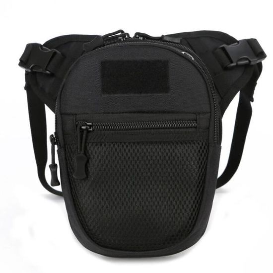 Étui Tactique Molle Nylon Imperméable Pour Lampe Torche Et Batterie – Poche 14x5,5 Cm, Noir