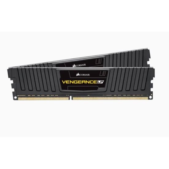 Mémoire PC DDR3 CORSAIR VENGEANCE LP BLACK HEAT SPREADER XMP 16GB (2x8) - 1600MHz - 10-10-10-27 (CML16GX3M2A1600C10)
