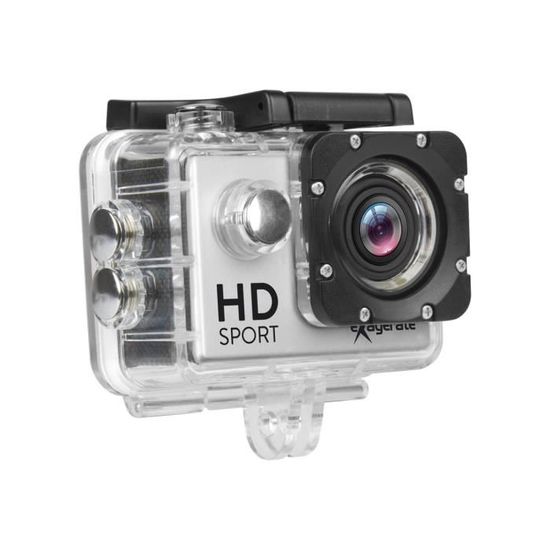Exagerate Action Camera HD Sport Edition Caméra de poche fixable 1080p - 20  pi-s sous-marin jusqu'à 30 m