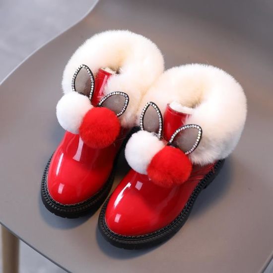 Bottines Filles En Cuir Doux - Chaudes Et Décontractées Pour Hiver/printemps | Taille 4-12 Ans Avec Semelle Confort