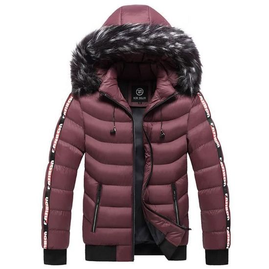 Homme Manteau en Fausse Fourrure Manteau en Simili Cuir Manteau Chaud  Manteau à Capuche épais Moelleux Manteau brun M Brun - Cdiscount  Prêt-à-Porter