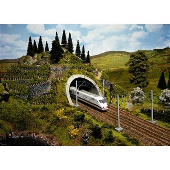 Tunnel Avec Lac Décor Noch HO - Vintage, Pour Circuit Train Modelisme Ferroviaire