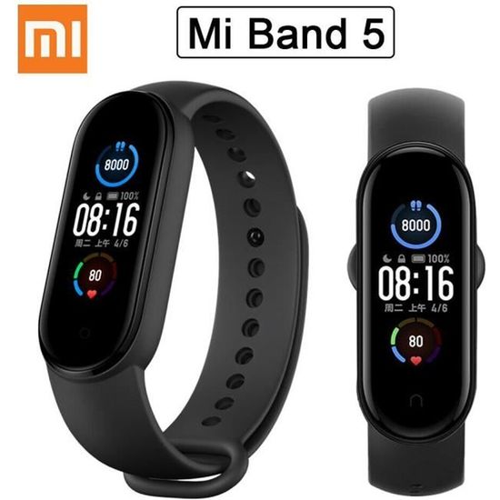 Xiaomi Mi Band 5 AMOLED Smart Wristband Watch Cardiofréquencemètre 50M étanche