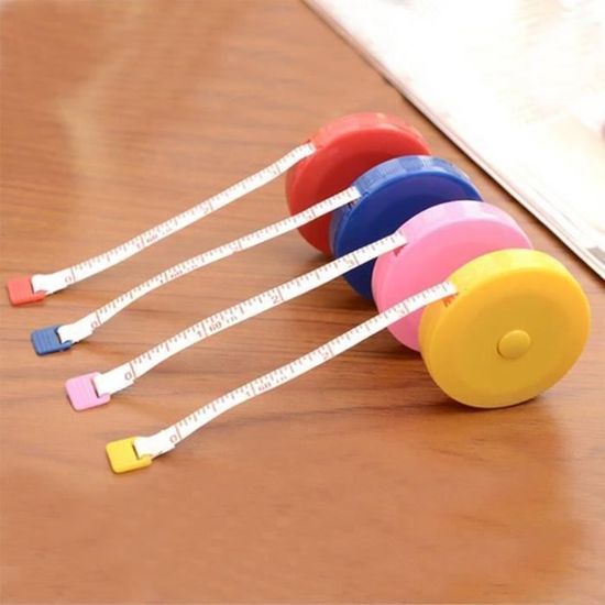 Mètre Ruban Rétractable 1,5m - Pour Couture, Prise De Mesures Corporelles, Bricolage - Couleur Aléatoire - 11