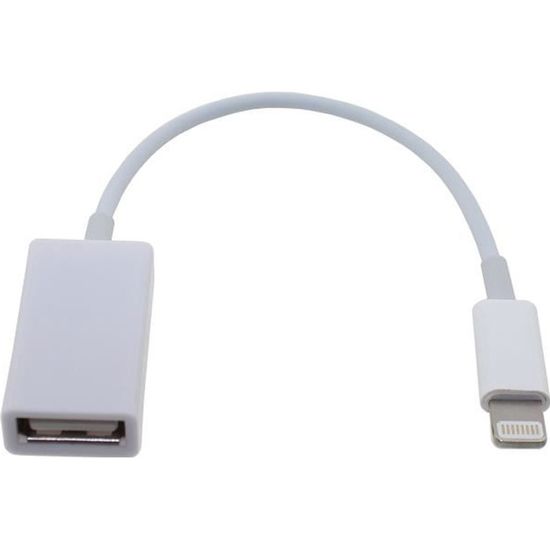 Lightning Câble OTG mâle 8 broches vers USB Adaptateur femelle