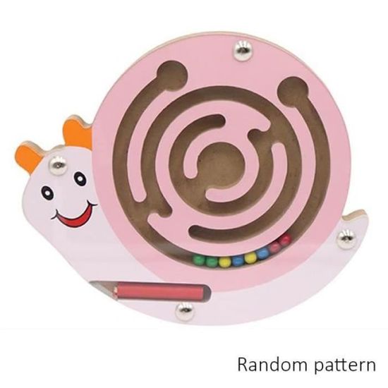 QQ10841-Jouet éducatif en bois pour enfants apprentissage précoce labyrinthe magnétique Puzzle labyrinthe casse-tête jeu éducatif