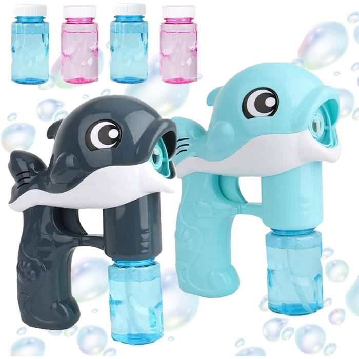 Pistolet à Bulles Automatique – 2 Pièces Machine à Bulles Dauphin – Jouet Été Pour Fêtes, Mariages, Anniversaires