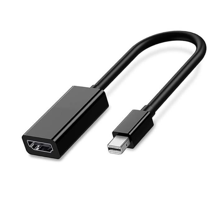 Le noir - Adaptateur de convertisseur de câble Mini DP vers HDMI, HD 1080P, Mini Displayport, convertisseur v