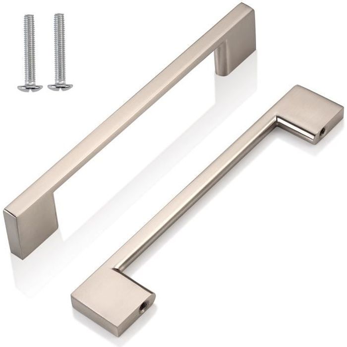 Astrée Lot de 10 Poignées de Meuble(Entraxe:128MM) en Alliage de Zinc Pour Armoires de Cuisine, Chambre à Coucher, Salle de Bain